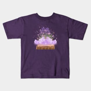 Cottagecore Lavender Book Kids T-Shirt